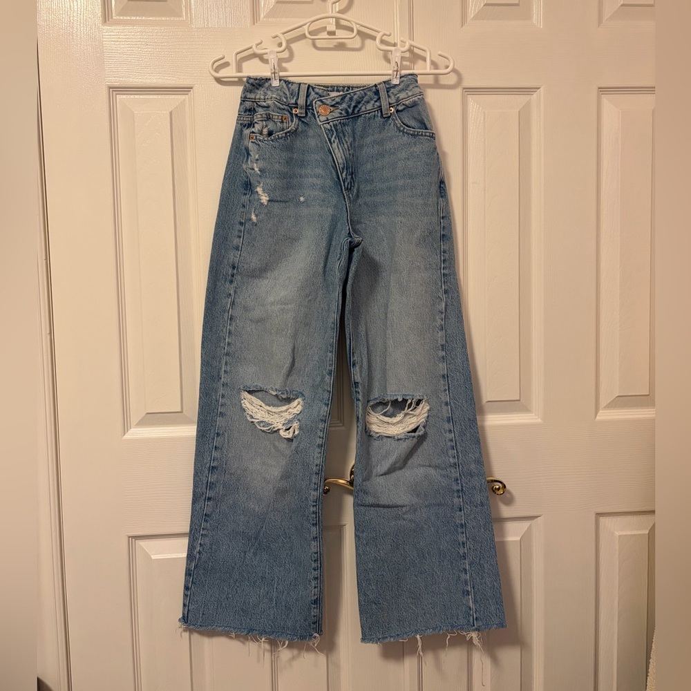 Garage Asymmetrical Waist Boyfriend Jeans (size 00)